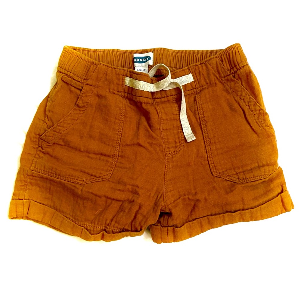 girls old navy orange 10-12 shorts